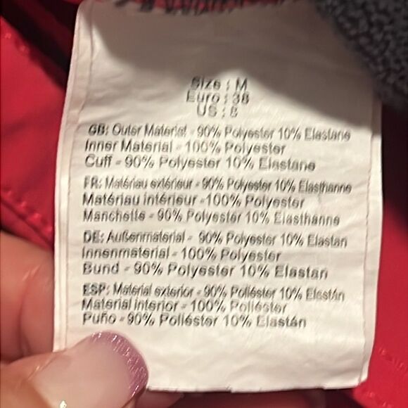 Bench Pink Fleece Lined Hooded Full-Zip Thumb Hole Hoodie Jacket Size Medium - Picture 8 of 10